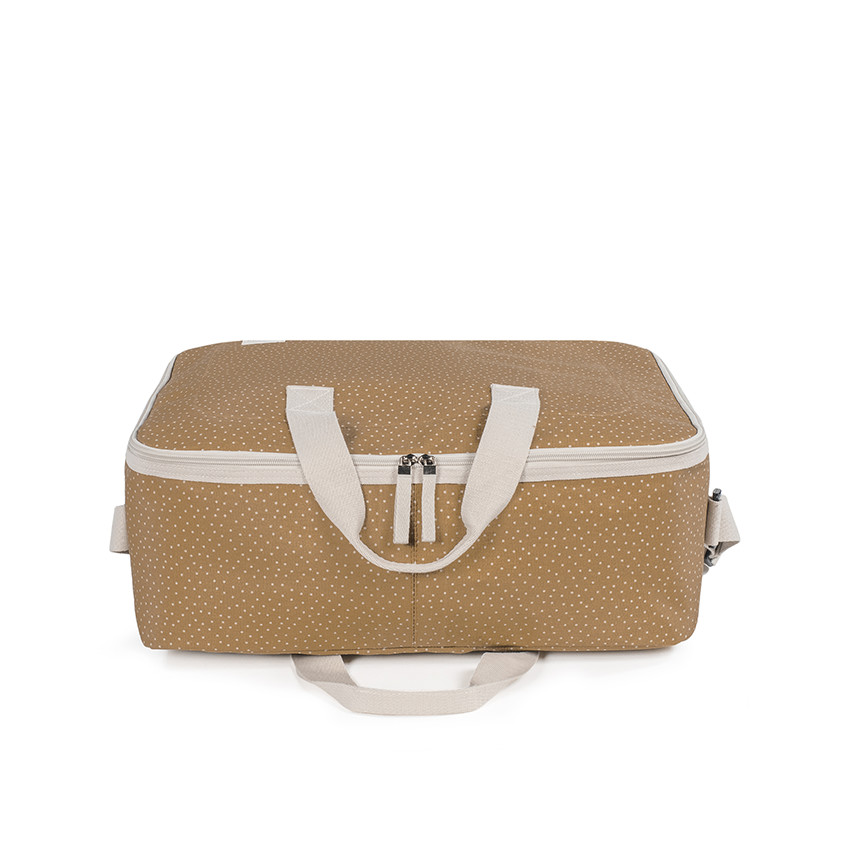 Valise bébé de maternité à pois Poppy cannelle 