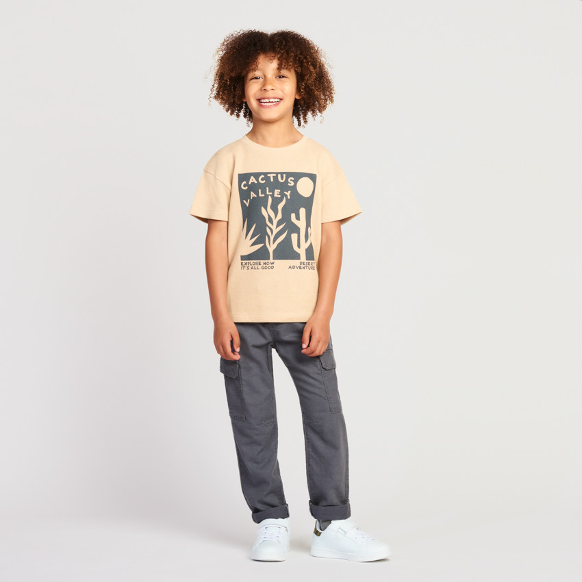 T-shirt manches courtes print cactus pour garçon 