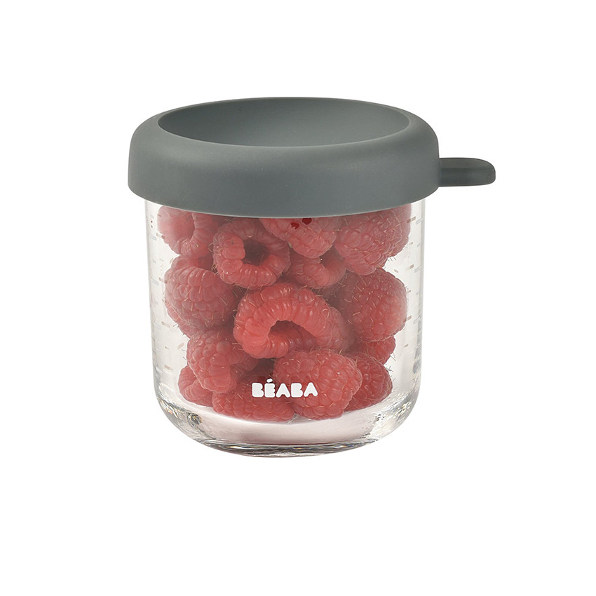 Pot de conservation en verre 250ml gris mineral 