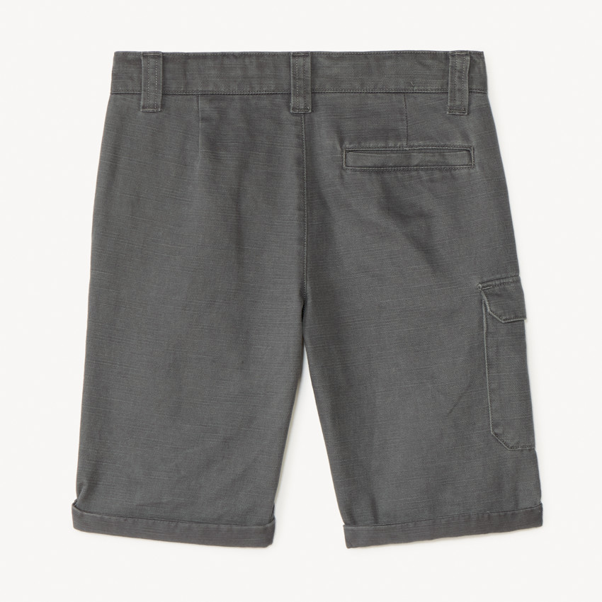 Bermuda en toile texturée avec poche façon cargo pour garçon 