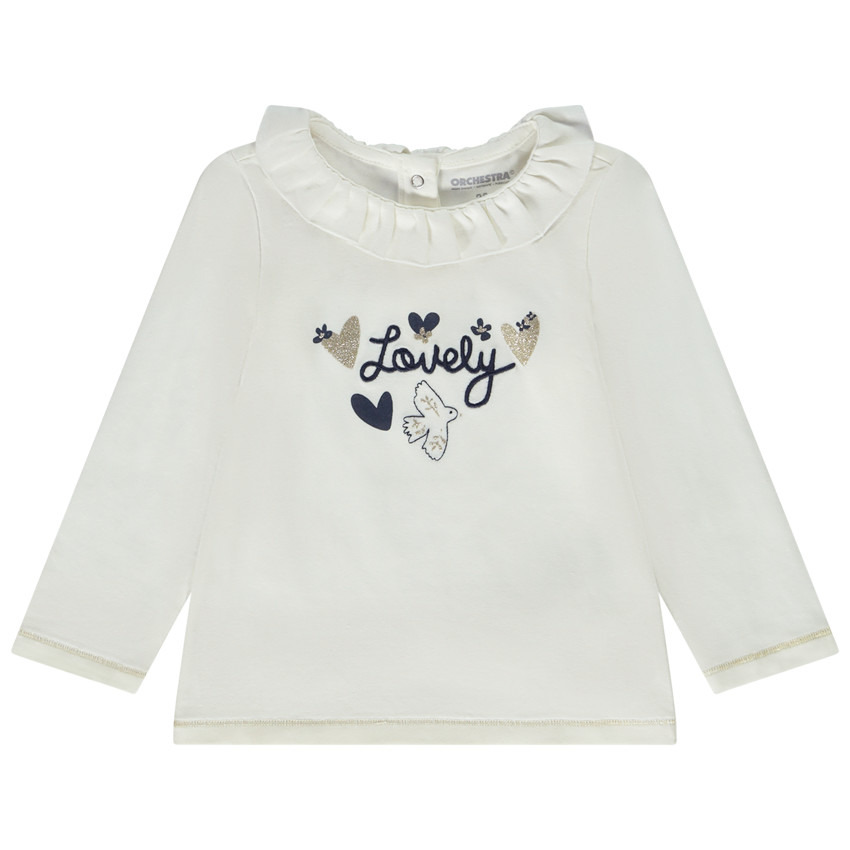 T-shirt manches longues print fantaisie pour bébé fille 