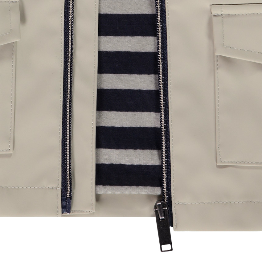 Parka gomme avec doublure rayée pour garçon 