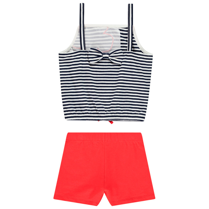 Ensemble de plage marinière pour enfant fille 