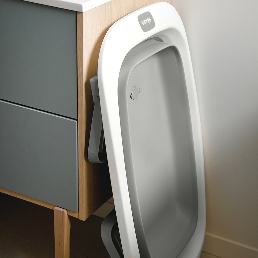Baignoire pliable Eazy Pop Camélé'O Gris Velours - Gris (Béaba) - Image 6