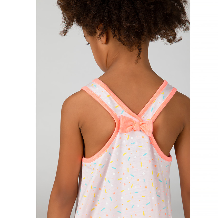 Robe à bretelles en jersey en coton pour fille 