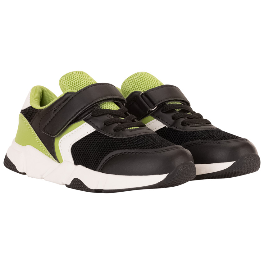 Baskets de sport avec lacets élastiques et velcro pour garçon 