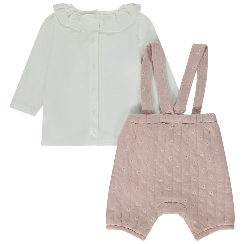 Ensemble 2 pièces avec bloomer à bretelles pour bébé fille 