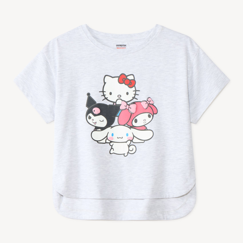 T-shirt manches courtes print Hello Kitty pour fille
