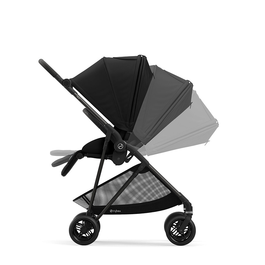Poussette Melio 2 - Châssis Carbone / Siège Deep Black 