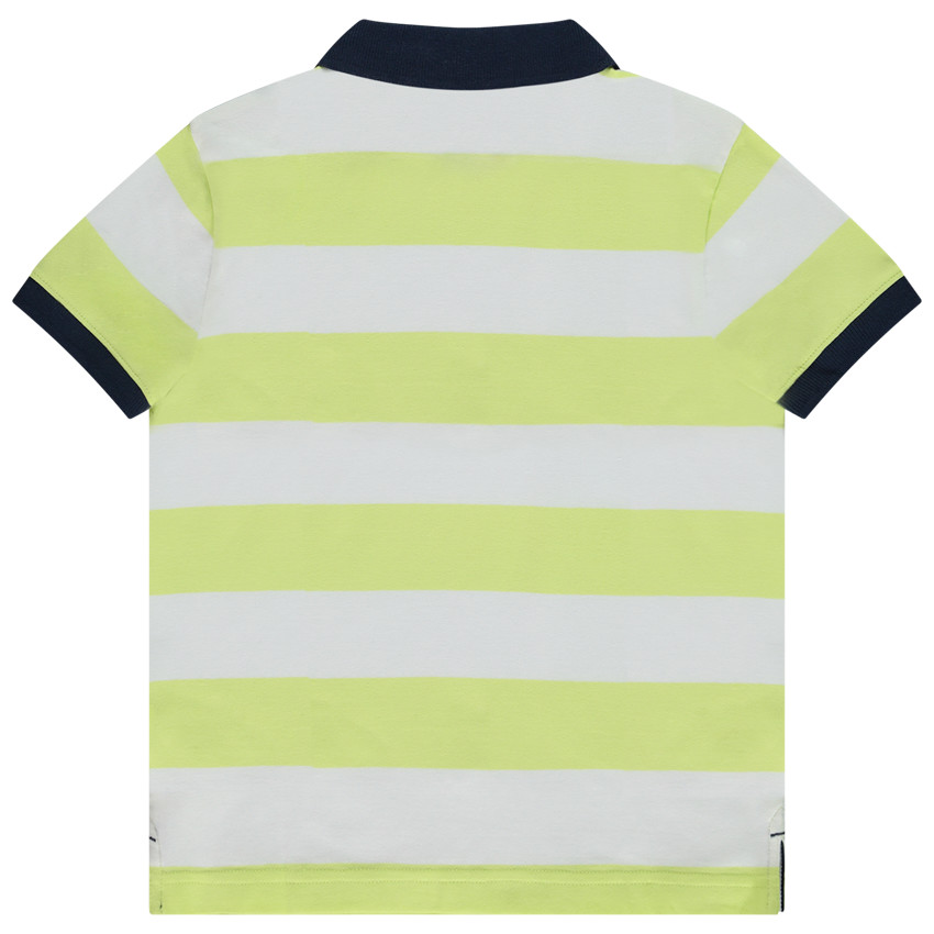 Polo manches courtes rayé broderie palmier pour garçon 