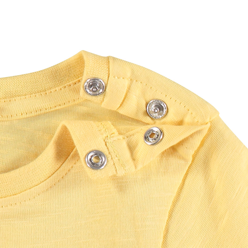 T-shirt manches courtes en coton bio print Smiley Baby  