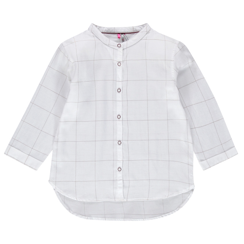 Junior - Chemise liquette à carreaux pailletés oversize 