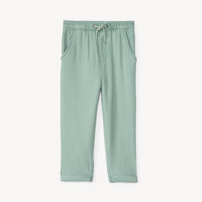 Pantalon uni en toile pour bébé garçon 