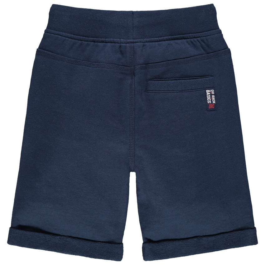 Bermuda en molleton uni à taille élastiquée pour garçon 