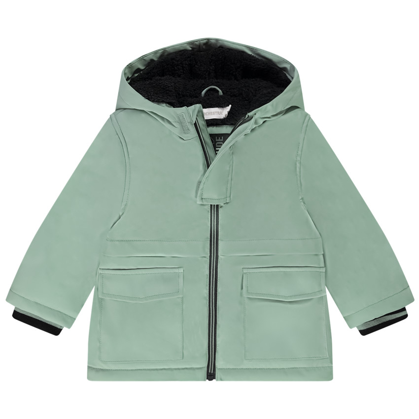 Parka gomme déperlante doublée sherpa pour bébé garçon