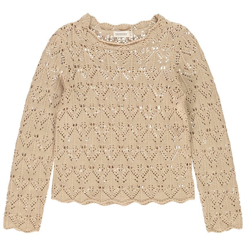 Pull ajouré pour fille 