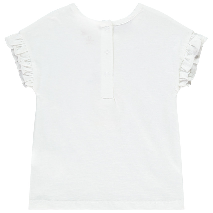 T-shirt manches courtes volantées pour bébé fille 