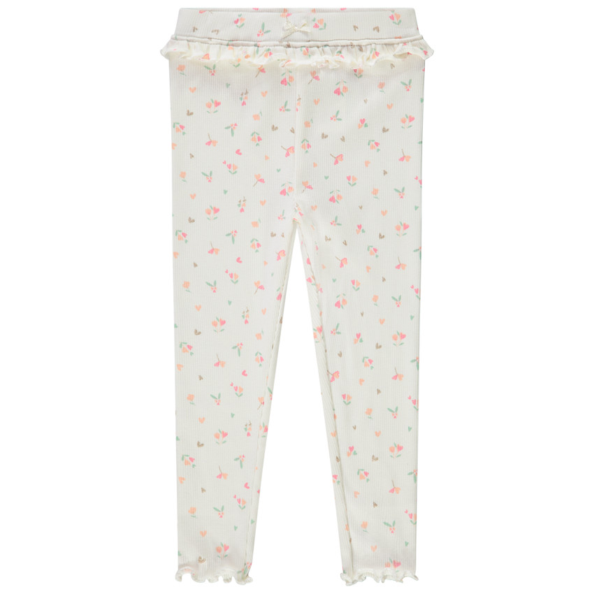 Caleçon long côtelé imprimé fantaisie pour bébé fille 