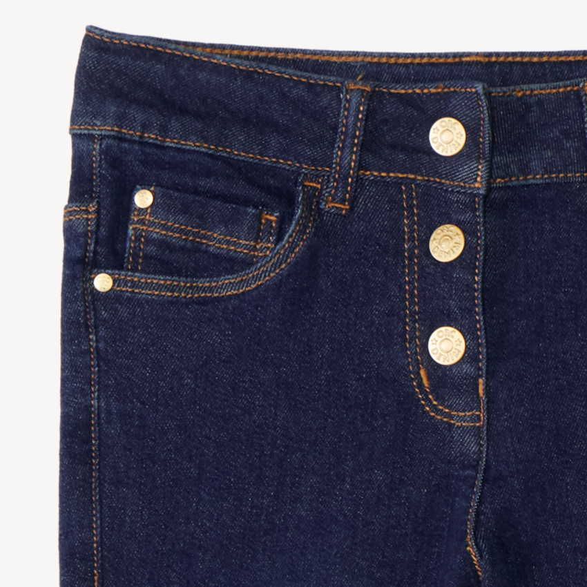 Jean fille uni coupe flare 