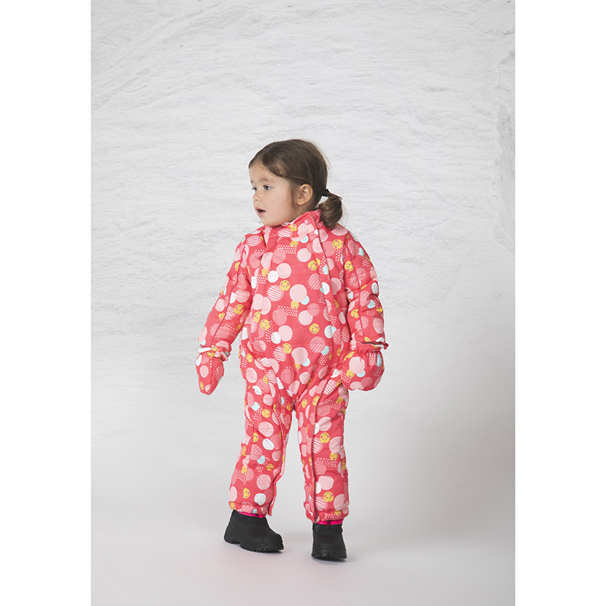 Combinaison de ski doublée micropolaire imprimée Smiley Baby all-over 