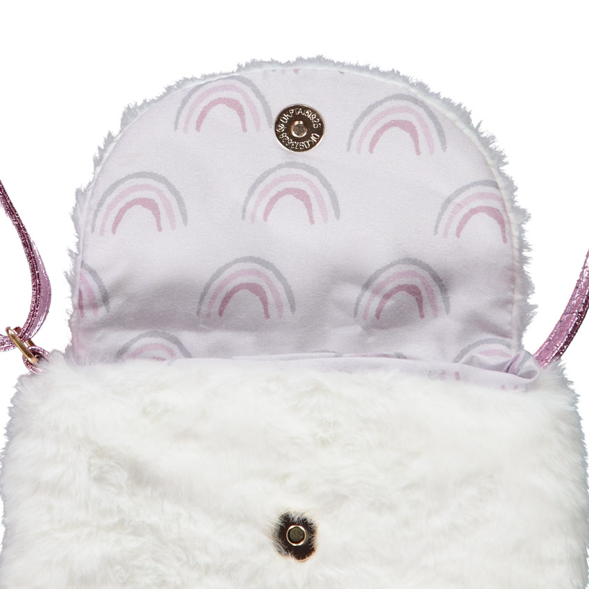 Sac bandoulière en fausse fourrure avec étoile irisée pour fille 