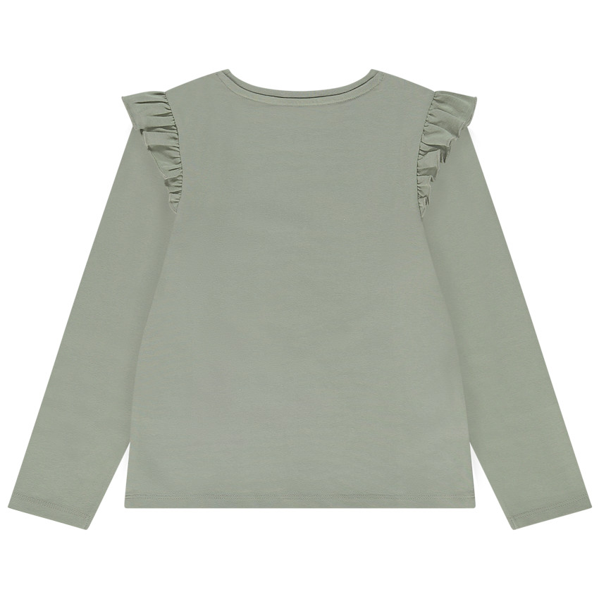 T-shirt manches longues fantaisie avec print pour fille 