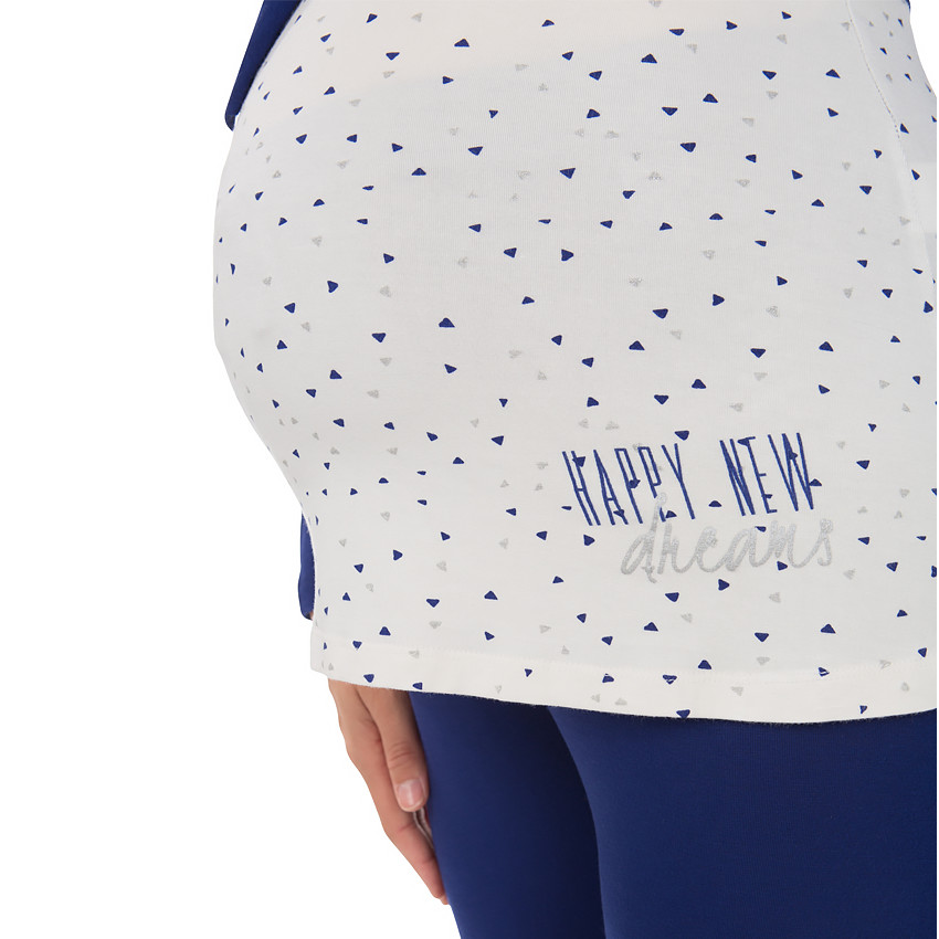 Tee-shirt manches longues homewear de grossesse et d'allaitement  