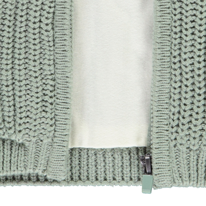 Gilet uni en tricot avec capuche ludique pour bébé garçon  