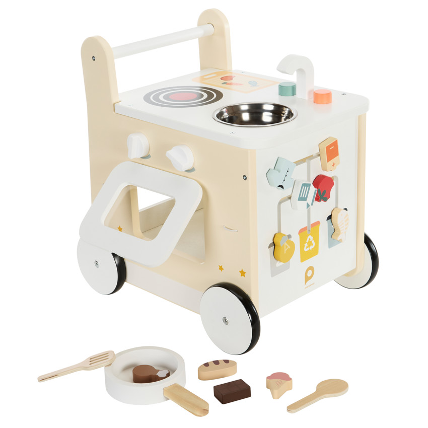 Chariot de marche en bois Cuisiner & Recycler 