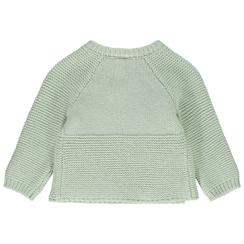Gilet en tricot effet cache-coeur pour bébé prématuré 