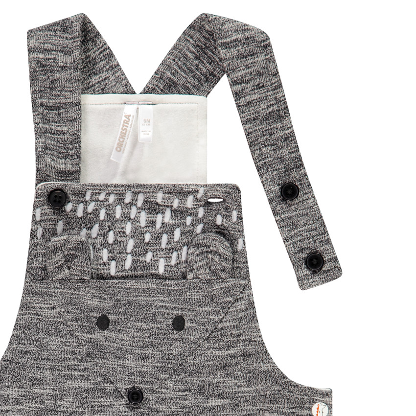 Ensemble avec salopette et t-shirt imprimé pour bébé garçon 