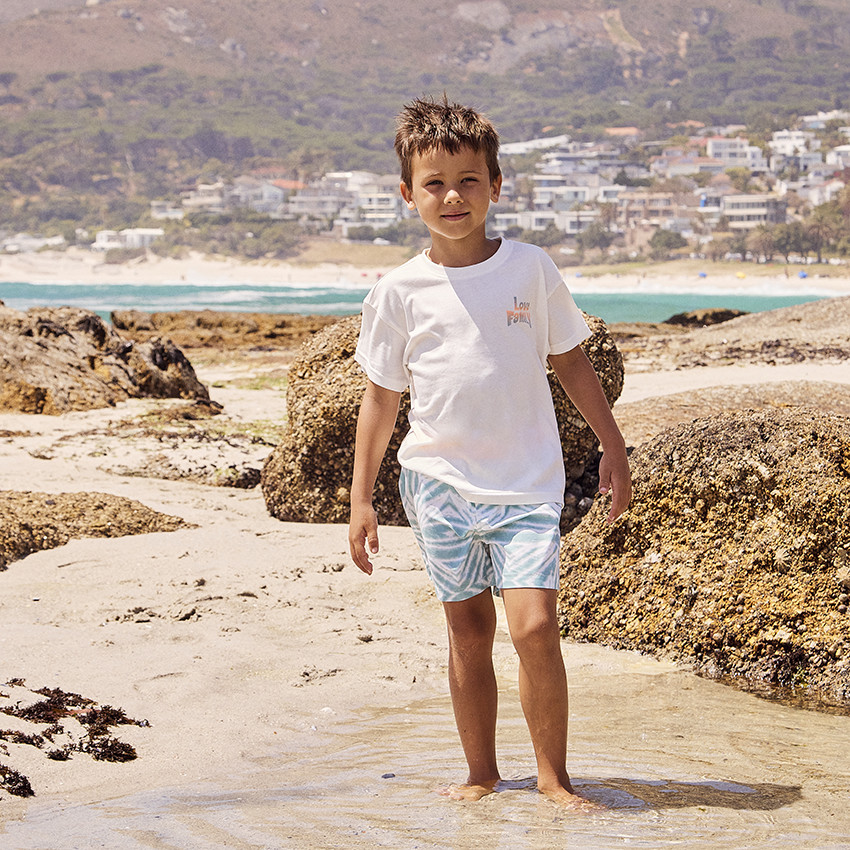 T-shirt manches courtes à prints effet dégradé pour garçon 