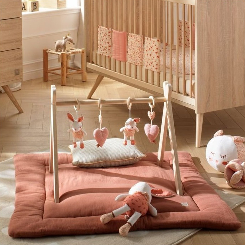 Grand tapis réversible uni terracotta  