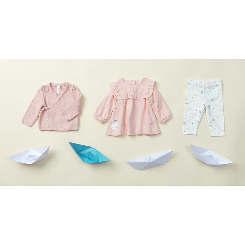 Brassière de naissance en tricot à oreilles reliéfées 