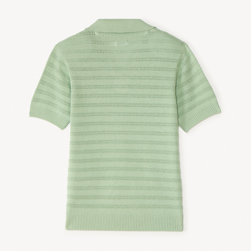 Polo manches courtes tricot fantaisie ajouré pour garçon 
