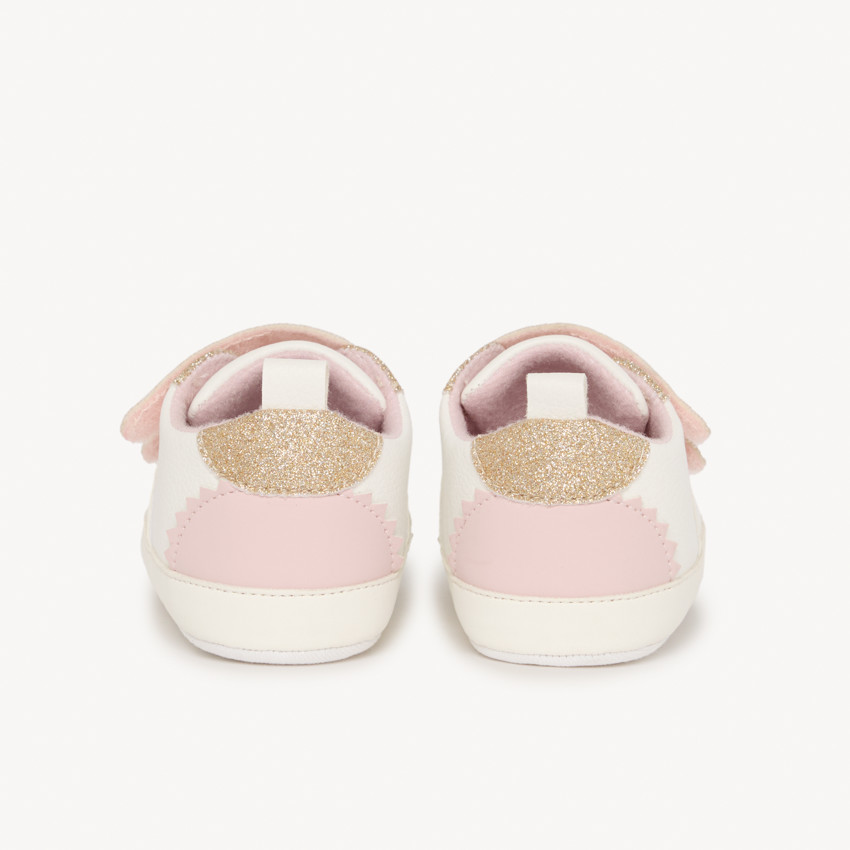 Baskets sneakers à empiècements pailletés pour bébé fille 