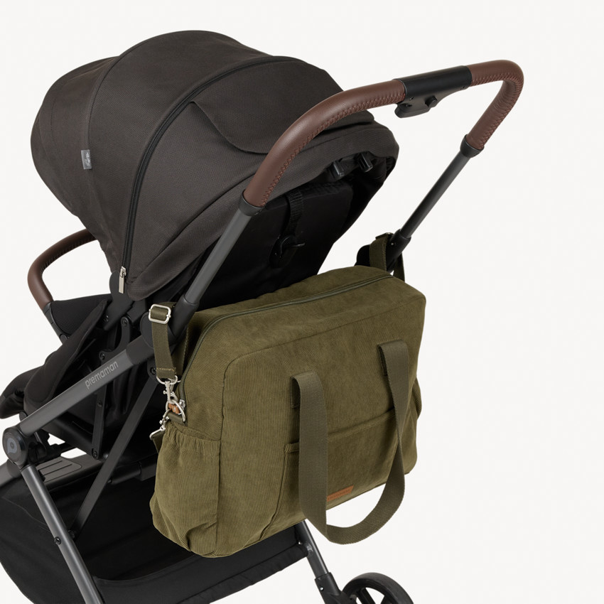 Sac à langer avec poches et bandoulière réglable amovible 
