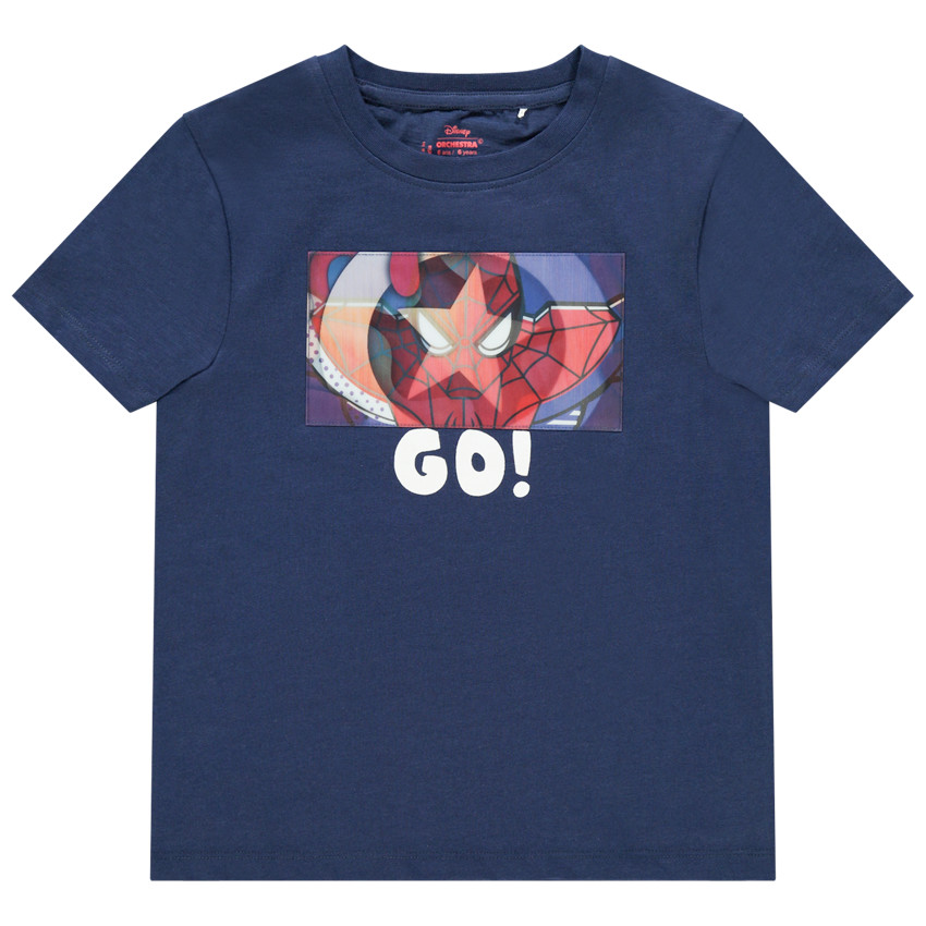 T-shirt manches courtes motif Spider-Man holographique Main T-shirt manches courtes motif Spider-Man holographique