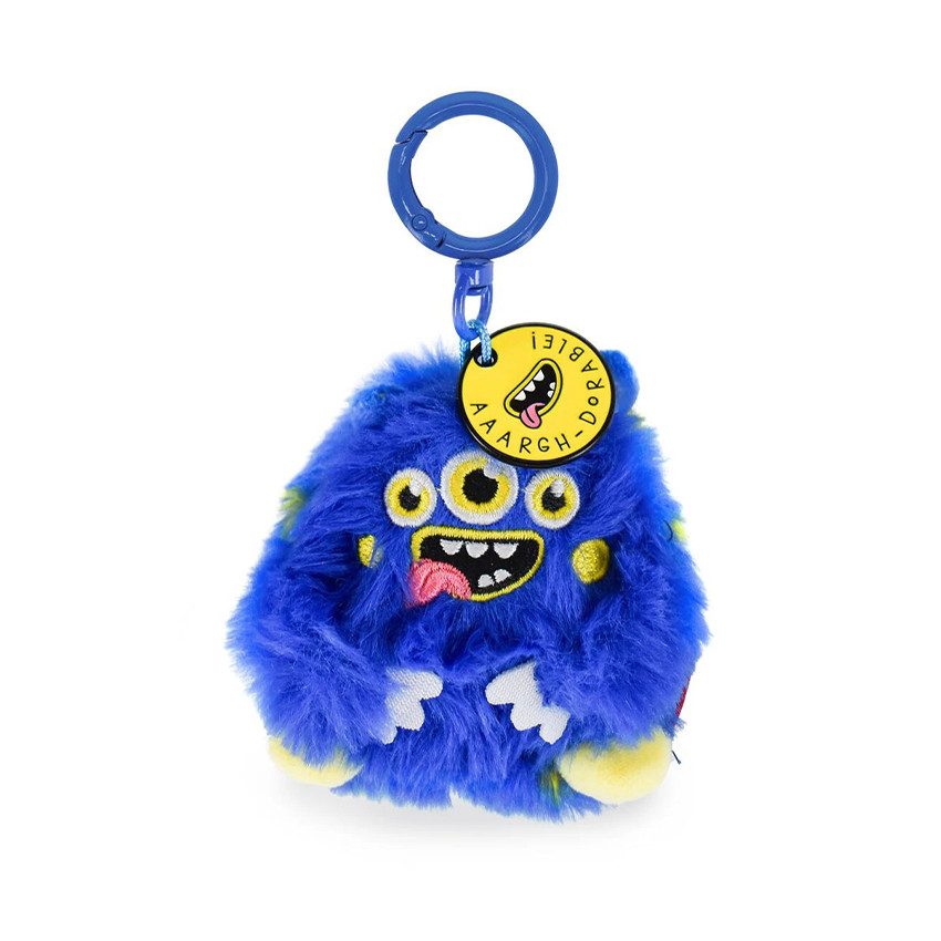 Porte-clés peluche Monster bleu 