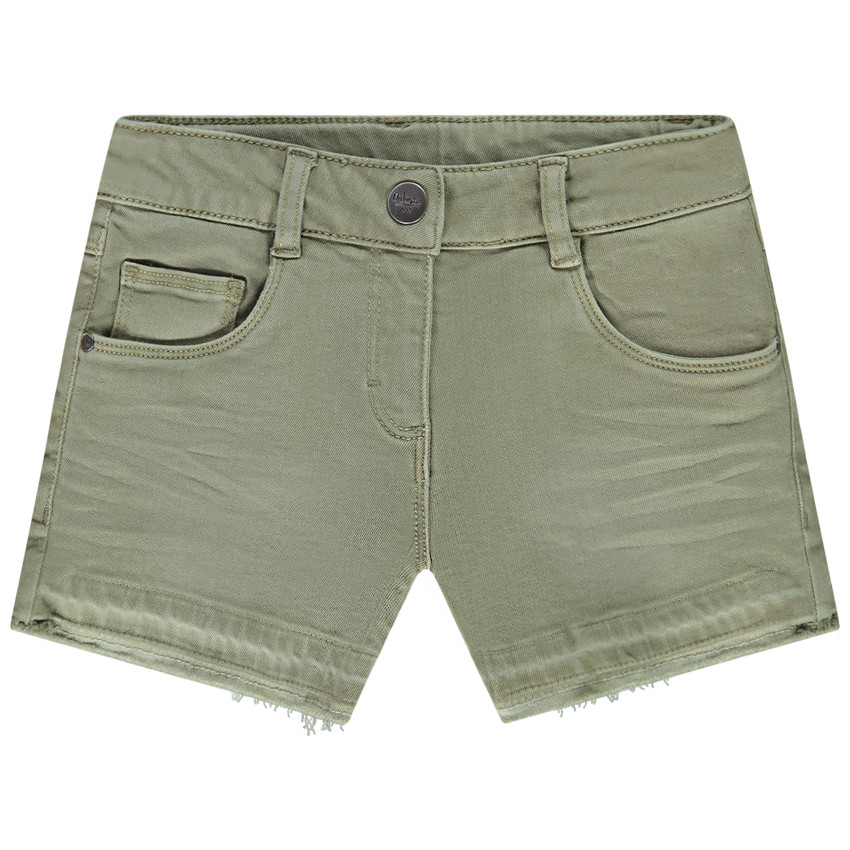 Short en denim overdye pour fille 
