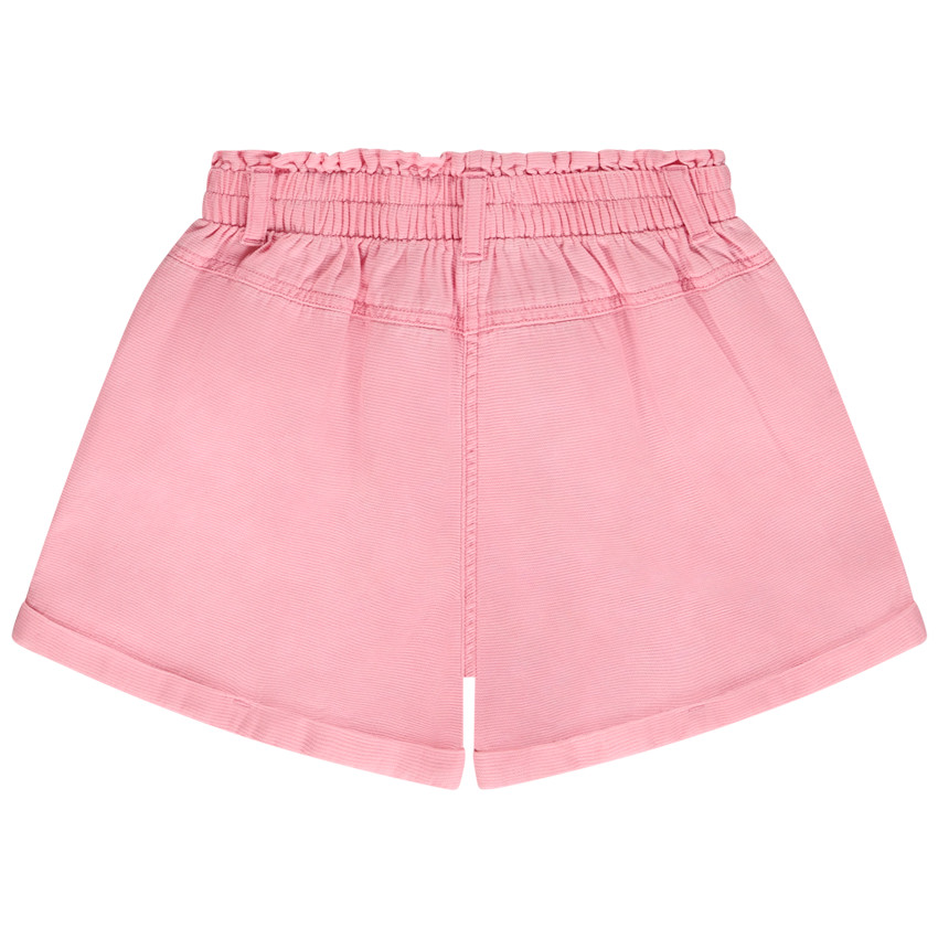 Short uni en toile armurée pour fille 