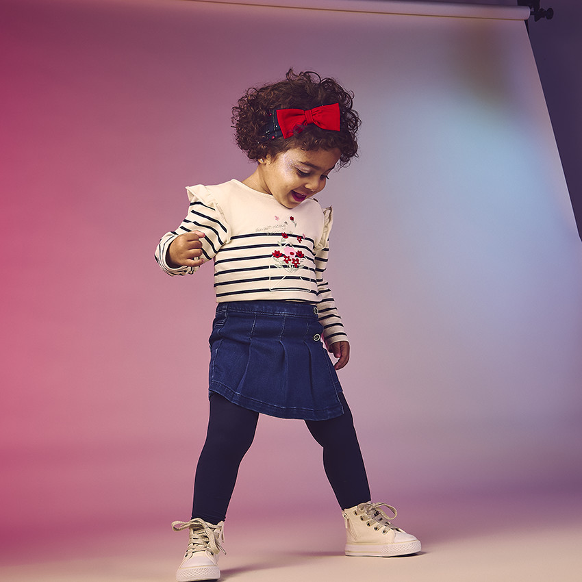Bandeau à nœud imprimé fleuri pour bébé fille 