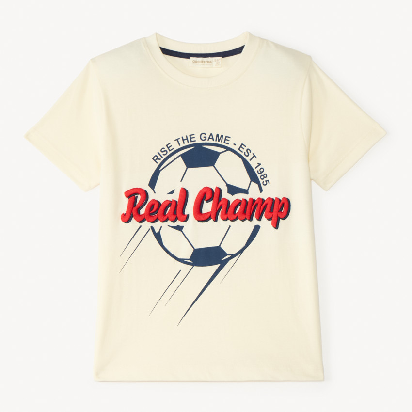 T-shirt manches courtes avec broderie pour garçon 