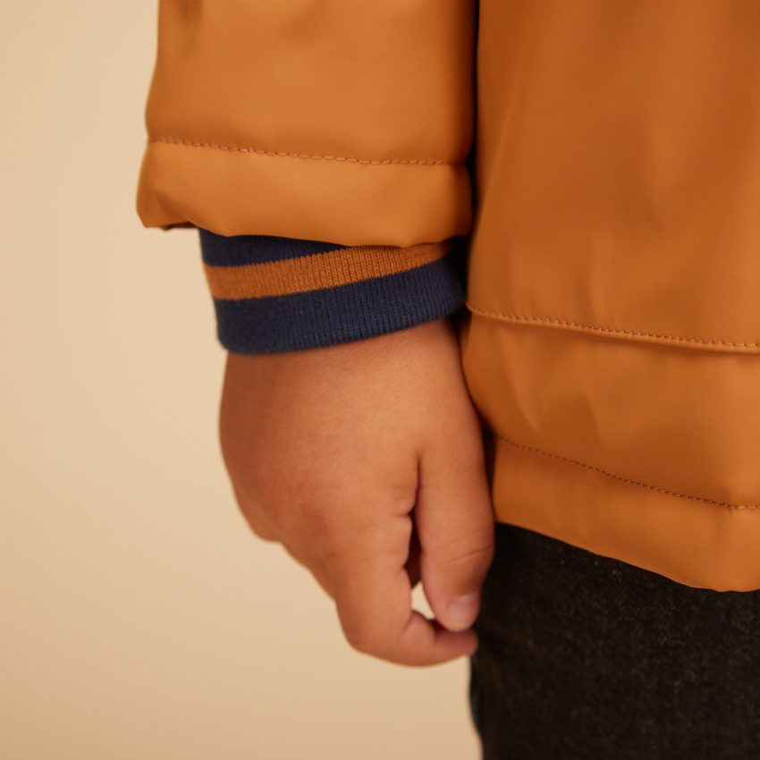Parka gomme déperlante doublée sherpa pour garçon 