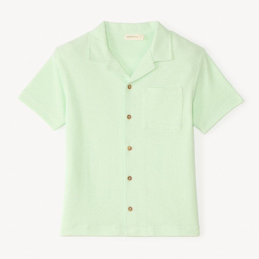 Chemise manches courtes en jersey uni pour garçon