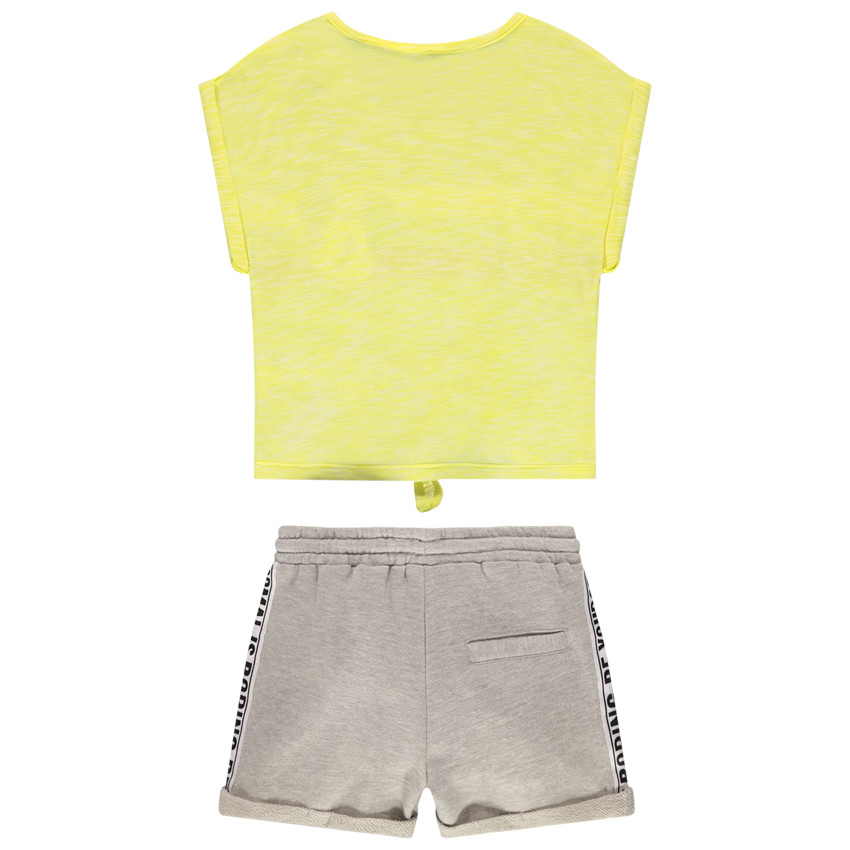 Ensemble avec t-shirt manches courtes à nouer et short print Mickey Disney 
