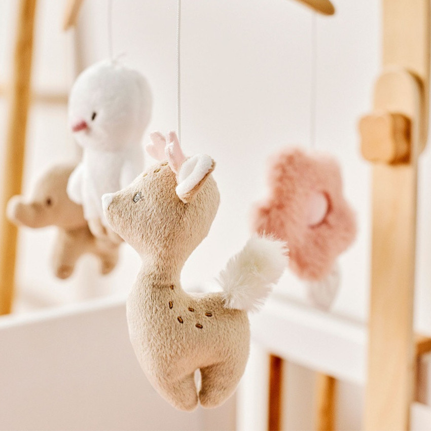 Mobile musicale en bois - Fanfan - Rose  