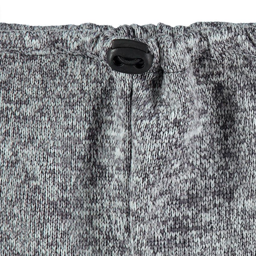 Snood en tricot chiné avec cordons de serrage et masque patché 