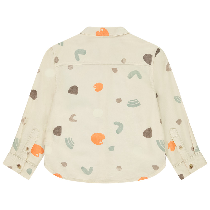 Chemise manches longues en toile imprimé arty pour garçon 
