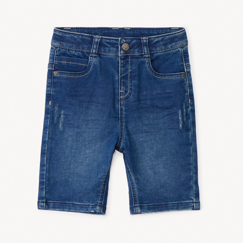 Bermuda effet jean froissé pour bébé garçon